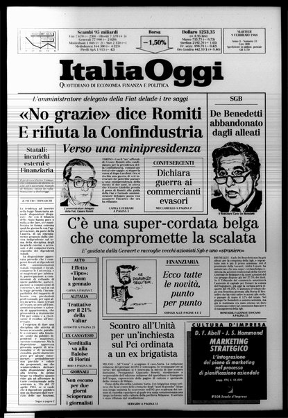 Italia oggi : quotidiano di economia finanza e politica